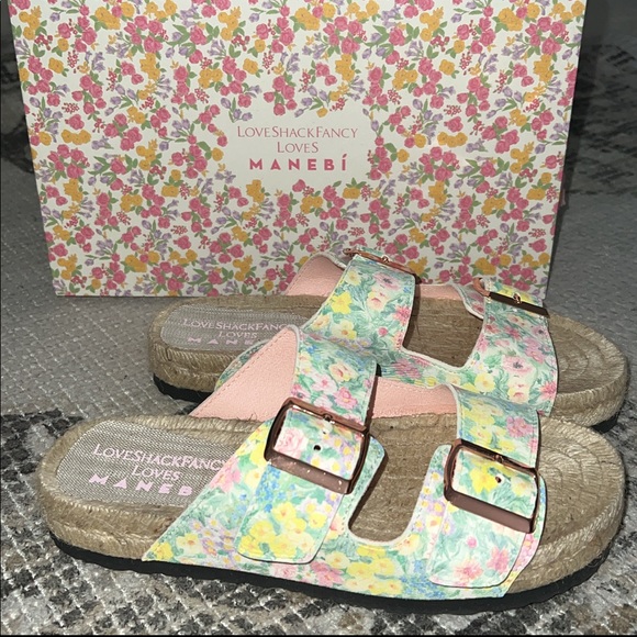 LOVESHACKFANCY SOFT SUEDE SANDALS 6 - Picture 1 of 8